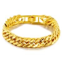 Brass Bracelet & Bangle, plated, radiation protection & for man, golden, 12mm, Length:20 cm, Sold By PC