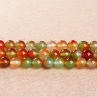 Malachite Agate Beads Round polished DIY mixed colors Sold By PC