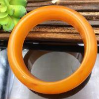 Amber Bangle, Donut, polished, Unisex, yellow, 25mm, Inner Diameter:Approx 63mm, Sold By PC