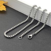 Stainless Steel Necklace Chain, 304 Stainless Steel, Vacuum Ion Plating, fashion jewelry & polished & different length for choice & DIY & Unisex, original color, Sold By PC