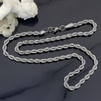 Stainless Steel Jewelry Necklace, 304 Stainless Steel, Vacuum Ion Plating, French Rope Chain & fashion jewelry & polished & different length for choice & DIY & Unisex, original color, Sold By PC
