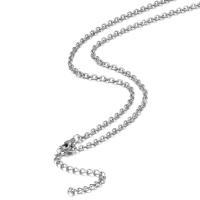 Nerezová ocel šperky náhrdelník, 304 Stainless Steel, módní šperky & leštěný & různé délky pro volbu & DIY & unisex, Původní barva, Prodáno By PC