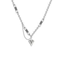Stainless Steel Jewelry Necklace, 314 Stainless Steel, with 1.96inch extender chain, Heart, fashion jewelry & for woman, original color, Length:Approx 16.1 Inch, Sold By PC