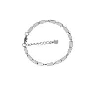 Pulseira  de jóias de aço inox, with 1.57inch extender chain, Retângulo, joias de moda & unissex, comprimento Aprox 5.9 inchaltura, vendido por PC