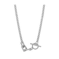 Stainless Steel Jewelry Necklace, 314 Stainless Steel, Geometrical Pattern, fashion jewelry & Unisex & hollow, original color, Length:Approx 17.7 Inch, Sold By PC