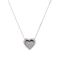 Stainless Steel Jewelry Necklace 314 Stainless Steel with 1.96inch extender chain Heart fashion jewelry & snake chain & for woman Length Approx 15.7 Inch Sold By PC