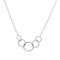 Stainless Steel Jewelry Necklace, 314 Stainless Steel, with 1.96inch extender chain, Donut, fashion jewelry & Unisex & hollow, Length:Approx 18.1 Inch, Sold By PC