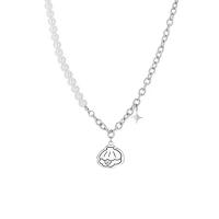 Plastik perle halskæde, med Plastic Pearl, med 2.5inch extender kæde, Cartoon, mode smykker & for kvinde, nikkel, bly & cadmium fri, Længde Ca. 16.3 inch, Solgt af PC