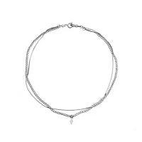Edelstahl Schmuck Halskette, Geometrisches Muster, Doppelschicht & unisex, Länge:ca. 21.2 ZollInch, verkauft von PC