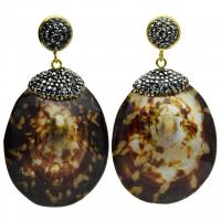 Bhlaosc Earrings, Shell, jewelry faisin & do bhean, 65.40x37.20mm, Díolta De réir Péire