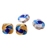 925 Sterling Silver Cloisonne Beads plated DIY Sold By PC
