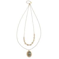 Stainless Steel Jewelry Necklace, 304 Stainless Steel, with Abalone Shell, for woman, mixed colors, 3-25mm, Length:Approx 45 cm, Sold By PC