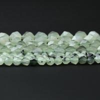Natural Prehnite Beads irregular polished Star Cut Faceted & DIY Sold Per Approx 15 Inch Strand