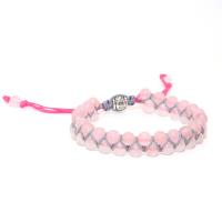 Quartz Bracelets, Strawberry Quartz, with Tibetan Style, Round, platinum color plated, Unisex, more colors for choice, 6mm, Length:Approx 7.09 Inch, Sold By PC