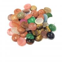 كبوشن الأحجار الكريمة, حجر طبيعي, قبة, ديي & مواد مختلفة للاختيار, المزيد من الألوان للاختيار, 18mm, تباع بواسطة PC