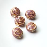 Porcelain Jewelry Beads, Round, hand drawing, DIY, more colors for choice, 17x18mm, Sold By PC