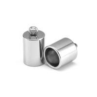 Stainless Steel End Caps, 304 Stainless Steel, Drum, machine polished, DIY & different size for choice, original color, Sold By PC