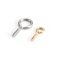 304 Stainless Steel Hooks Eye Screws Nail, Galvanic plating, polished & DIY & different size for choice, more colors for choice, Sold By PC