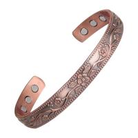 Copper Cuff Bangle, with Magnetite & fashion jewelry & for woman, nickel, lead & cadmium free, 9.50mm, Length:Approx 6.89 Inch, Sold By PC
