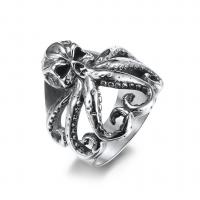 Titanium Steel Finger Ring Octopus polished fashion jewelry & for man 28mm Sold By PC