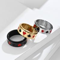 Ring Finger Titantium stali, obyty, biżuteria moda & dla obu płci & różnej wielkości do wyboru, dostępnych więcej kolorów, 8mm, sprzedane przez PC