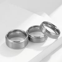 Tungsten ocelový kroužek pro muže, Wolframu ocelové, módní šperky & unisex & různé velikosti pro výběr, Původní barva, 6mm,8mm,10mm, Prodáno By PC