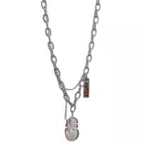 Edelstahl Schmuck Halskette, mit Verlängerungskettchen von 1.96inch, Gesicht, Modeschmuck & unisex, frei von Nickel, Blei & Kadmium, Länge:ca. 15.3 ZollInch, ca. 16.5 ZollInch, verkauft von PC
