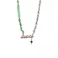 Edelstahl Schmuck Halskette, mit Harz, mit Verlängerungskettchen von 1.96inch, Alphabet-Buchstabe, Modeschmuck & für Frau, Länge ca. 15.7 ZollInch, verkauft von PC