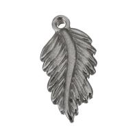 Stainless Steel Pendants, 304 Stainless Steel, Leaf, vintage, original color, 10x19x3.50mm, 50PCs/Lot, Sold By Lot