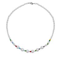Glass Seed Beads Necklace, Tibetan Style, with Seedbead & Crystal & Plastic Pearl, with 1.97inch extender chain, fashion jewelry & Unisex & different styles for choice, nickel, lead & cadmium free, Length:Approx 14.17 Inch, Sold By PC