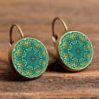 Brass Leverback Earring with Glass fashion jewelry & for woman nickel lead & cadmium free Sold By Pair
