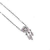Zinklegierung Schmuck Halskette, mit Messing, Traumfänger, unisex, Silberfarbe, 20mm, Länge:45 cm, verkauft von PC