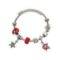 European Bracelet Zinc Alloy with Rhinestone Clay Pave & 304 Stainless Steel plated for woman 50-60mm Sold By PC
