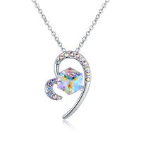 Austrian Crystal Necklace Zinc Alloy with Austrian Crystal for woman & with rhinestone mixed colors Length Approx 45 cm Sold By PC
