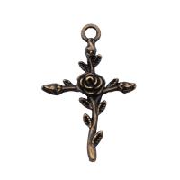 Tibetan Style Cross Pendants, plated, more colors for choice, 35x23mm, Sold By PC