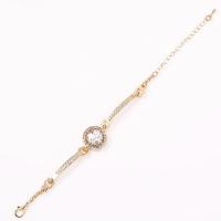 Zinc Alloy Bracelet with Crystal plated micro pave cubic zirconia & for woman Length Approx 21 cm Sold By PC