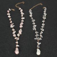 Plastic Pearl Necklace Quartz with Plastic Pearl & Zinc Alloy for woman Length 37 cm Sold By PC
