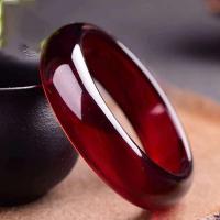 Beeswax Bangle Donut polished Unisex blood red Sold By PC