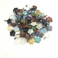 Gemstone Pendants Jewelry, Natural Stone, Star, different materials for choice & Unisex, more colors for choice, 20x6mm, Sold By PC