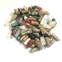 Edelstein Anhänger Schmuck, Naturstein, Zylinder, verschiedenen Materialien für die Wahl & unisex, keine, 10x20mm, verkauft von PC