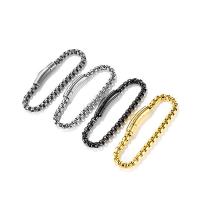Titanium Steel Bracelet & Bangle, Vacuum Ion Plating, different length for choice & Unisex, more colors for choice, 6mm, Sold By PC