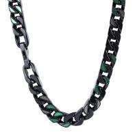 Titanstahl Halskette, Einbrennlack, unisex & verschiedene Stile für Wahl & mit Strass, keine, 12.50mm, verkauft von PC