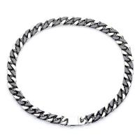 Titanium Steel Necklace Vacuum Ion Plating patchwork & Unisex 13.10mm Sold By PC