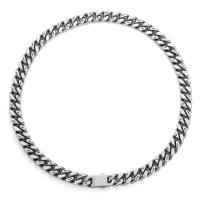 Titanium Steel Necklace, different length for choice & Unisex & frosted, original color, 12.54mm, Sold By PC