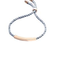 Bracelet d'acier titane, Fibre de polyester, avec Acier titane, unisexe, plus de couleurs à choisir, Longueur Environ 7.5 pouce, Vendu par PC
