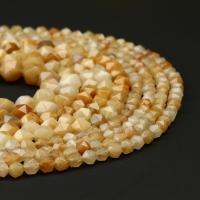 Jade Yellow Beads, Round, polished, Star Cut Faceted & DIY & different size for choice, Sold Per Approx 14.96 Inch Strand