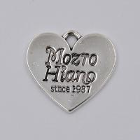 Zinc Alloy Heart Pendants stoving varnish DIY nickel lead & cadmium free Sold By Bag