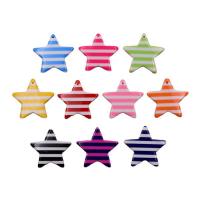 Resin Pendant, Star, DIY, more colors for choice, 35mm, 100PCs/Bag, Sold By Bag