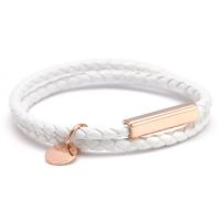 PU Leather Cord Bracelets, with Titanium Steel, plated, Unisex, more colors for choice, Length:15.75 Inch, Sold By PC