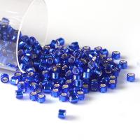 Perles de verre ligné argent, Des billes de verre, Rond, argenté, DIY, plus de couleurs à choisir, 1.90mm, 30sol/sac, Vendu par sac